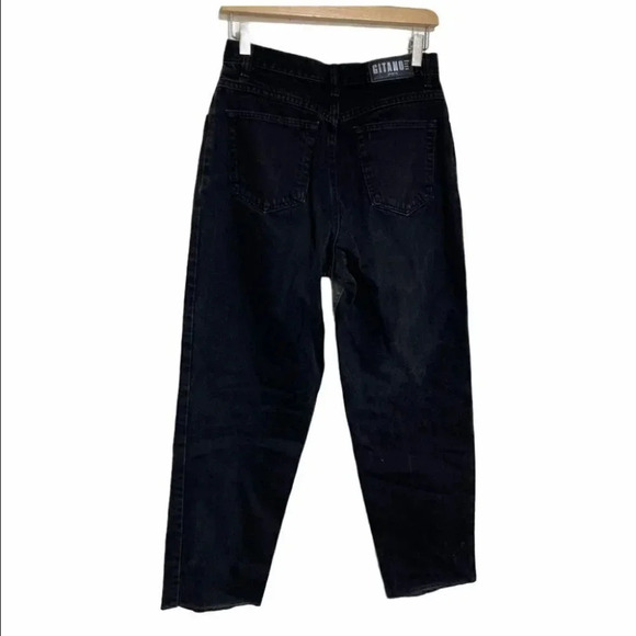 Vintage Gitano 10 average black raw hem Mom‎ jeans - Picture 5 of 8